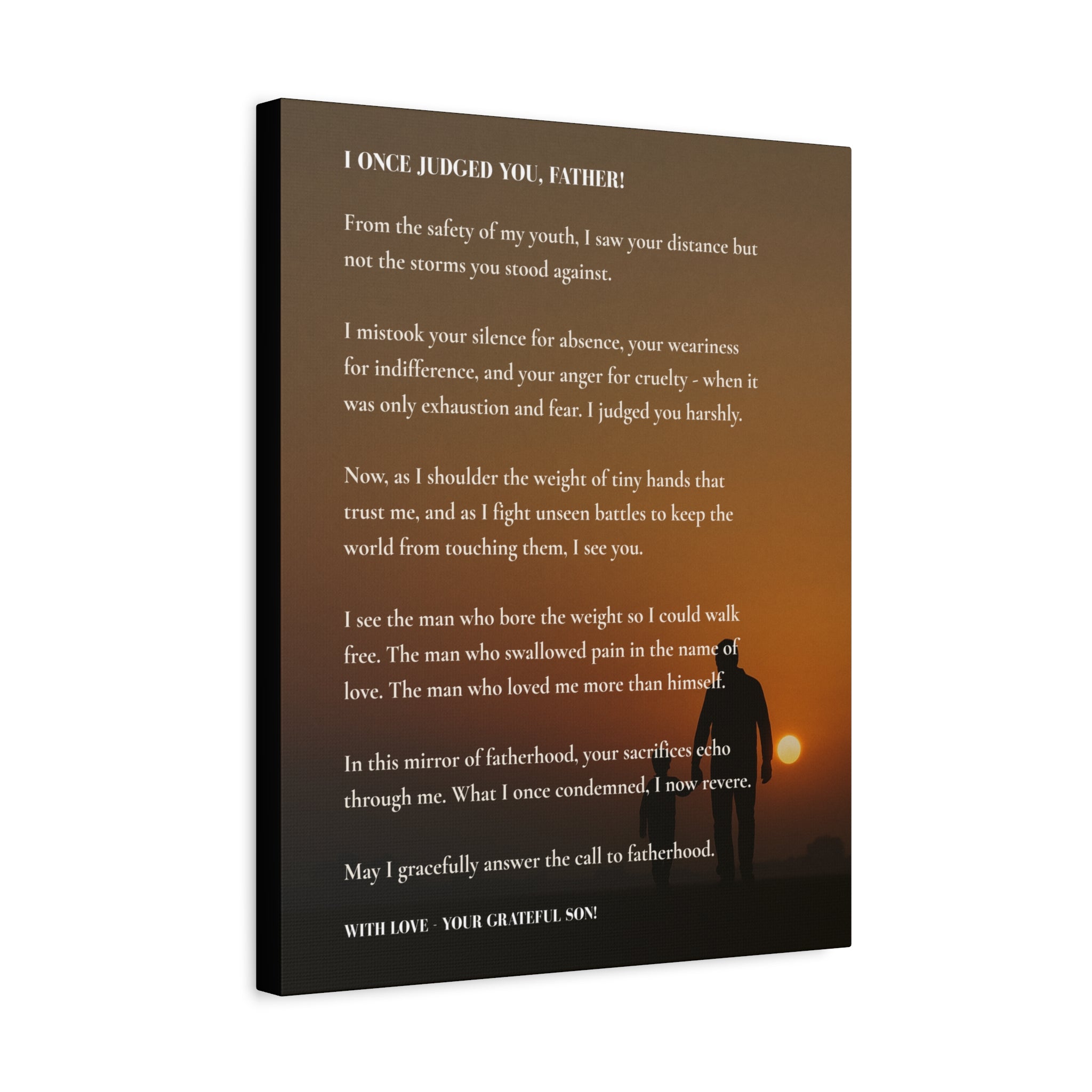 I Once Judged You, Father.