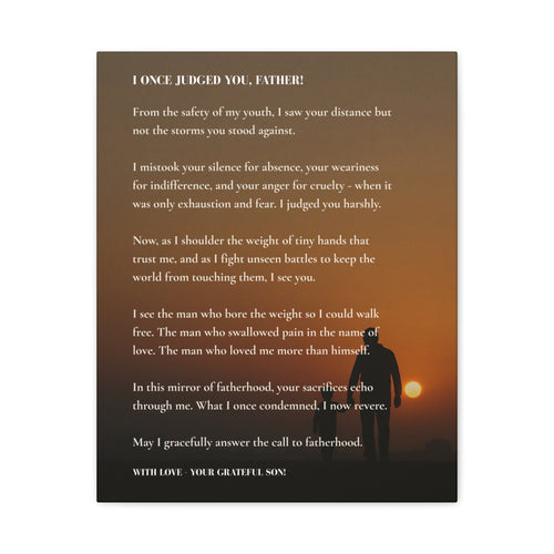 I Once Judged You, Father.